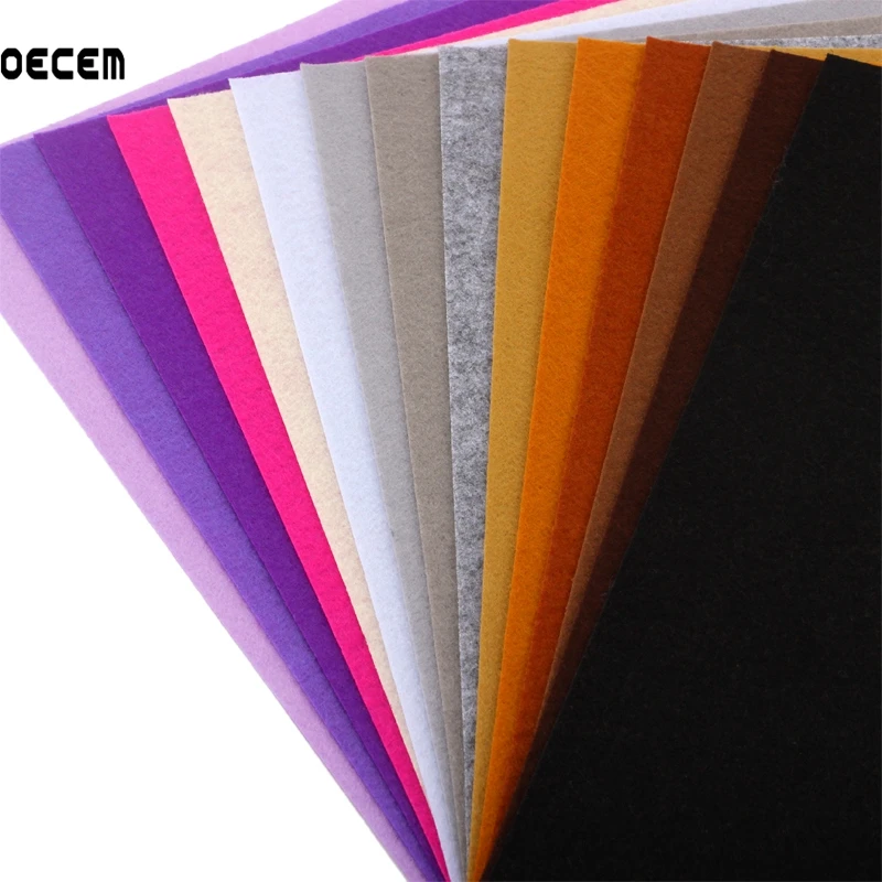 30X30CM 40 Colors Mixed Polyester Felt Fabric Bundle Sewing Nonwoven 1 MM Thickness For DIY Handmade Crafts Kids Toy|thick felt fabric|thick