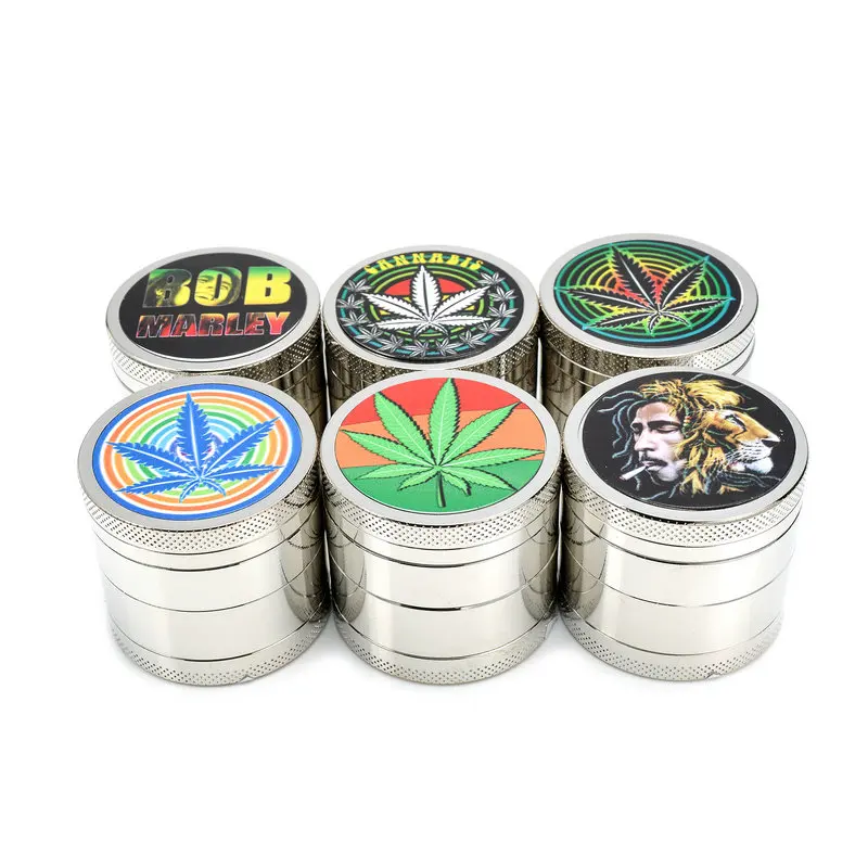 Tobacco herb moledor grinder 4Part Aluminium Metal Herb Spice Pollinator Grinder Smoke crusher | Дом и сад