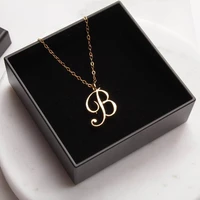 small letter label simple initial logo alphabet b necklace symbol english initials letters name charm pendant chain jewelry