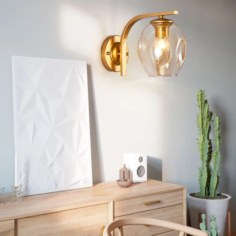 Скандинавский пост современный настенный светильник простой для спальни