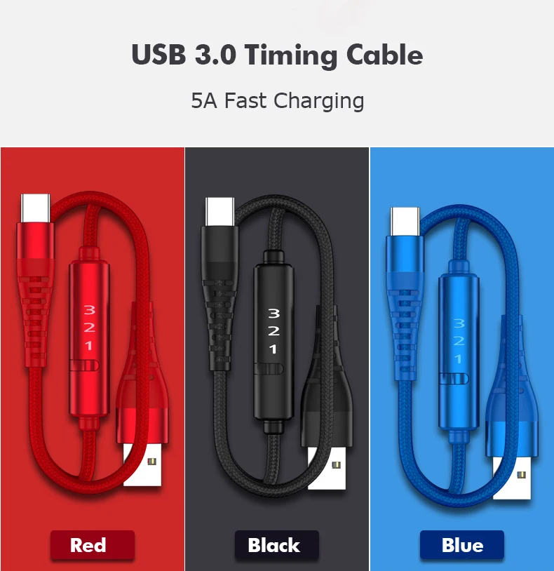 2 шт. USB кабель с таймером для быстрой зарядки Huawei P20|Кабели мобильных телефонов| |