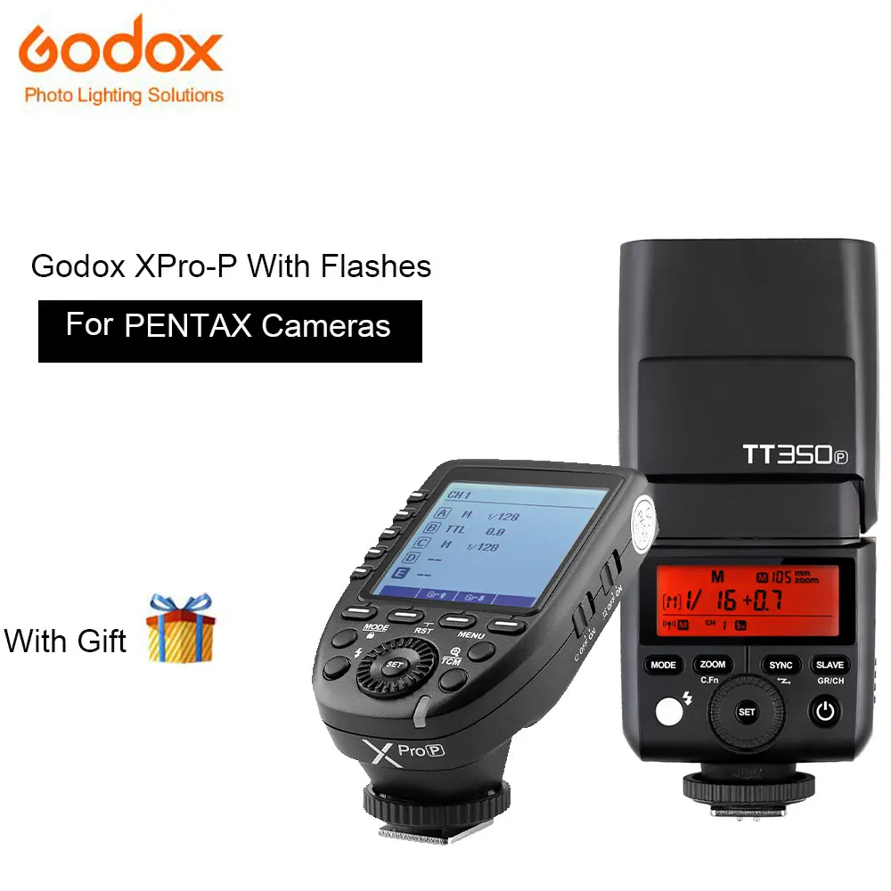 В наличии Godox TT350P Speedlite вспышек с XPro P Trigggers ttl для Pentax 645z K 3II 1 KP 50 S2 K70