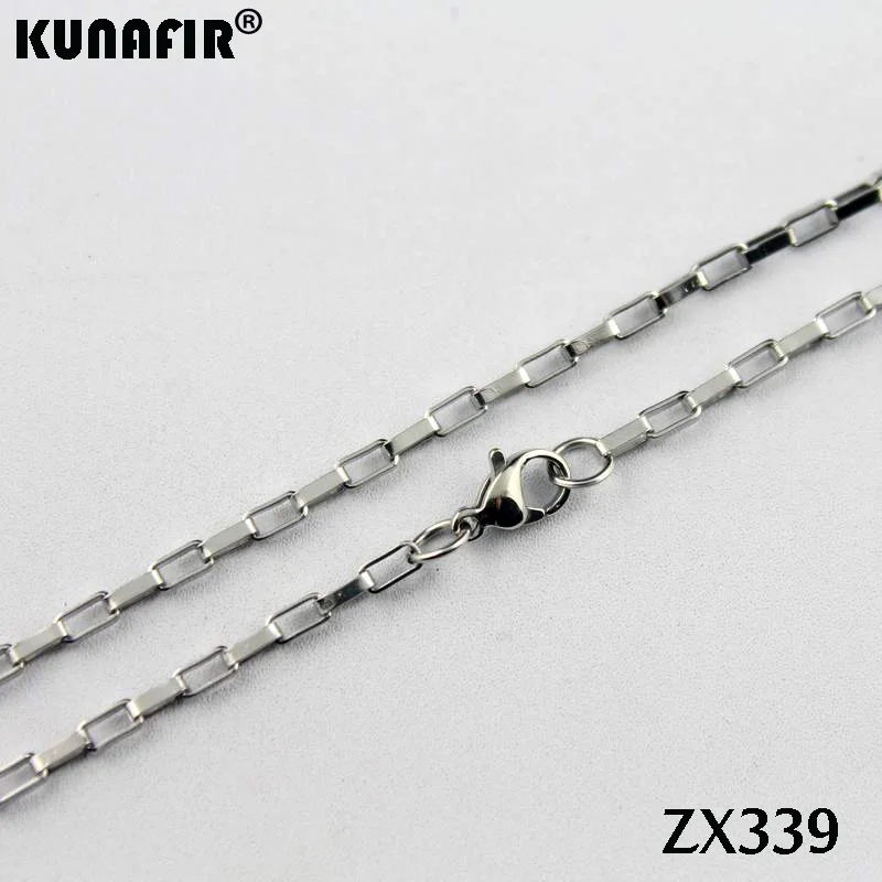 Цепочка Из Нержавеющей Стали длиной 14 38 дюймов 2 5 мм 20 шт.|box chain|chain stainlessstainless steel
