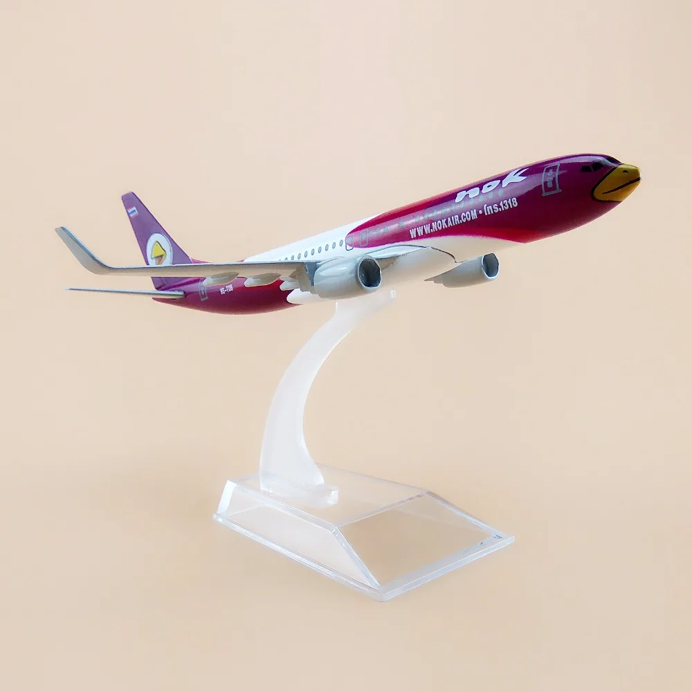 16 см фиолетовый сплав металла тайского воздуха NOK Airlines Boeing 737 B737 модель самолета