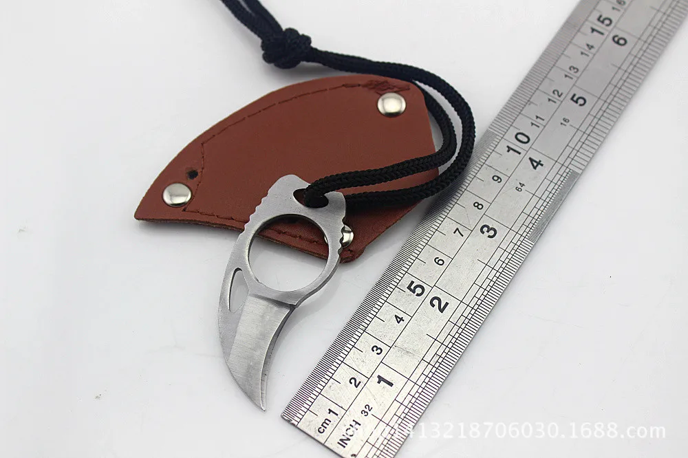 Пользовательские ручной боевой тактический коготь керамбит с кольцом 3 &quotнож