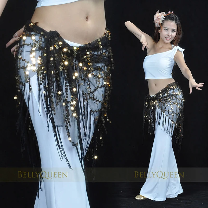 Костюм для танца живота с блестками Регулируемый шарф аксессуар танцев оптовая