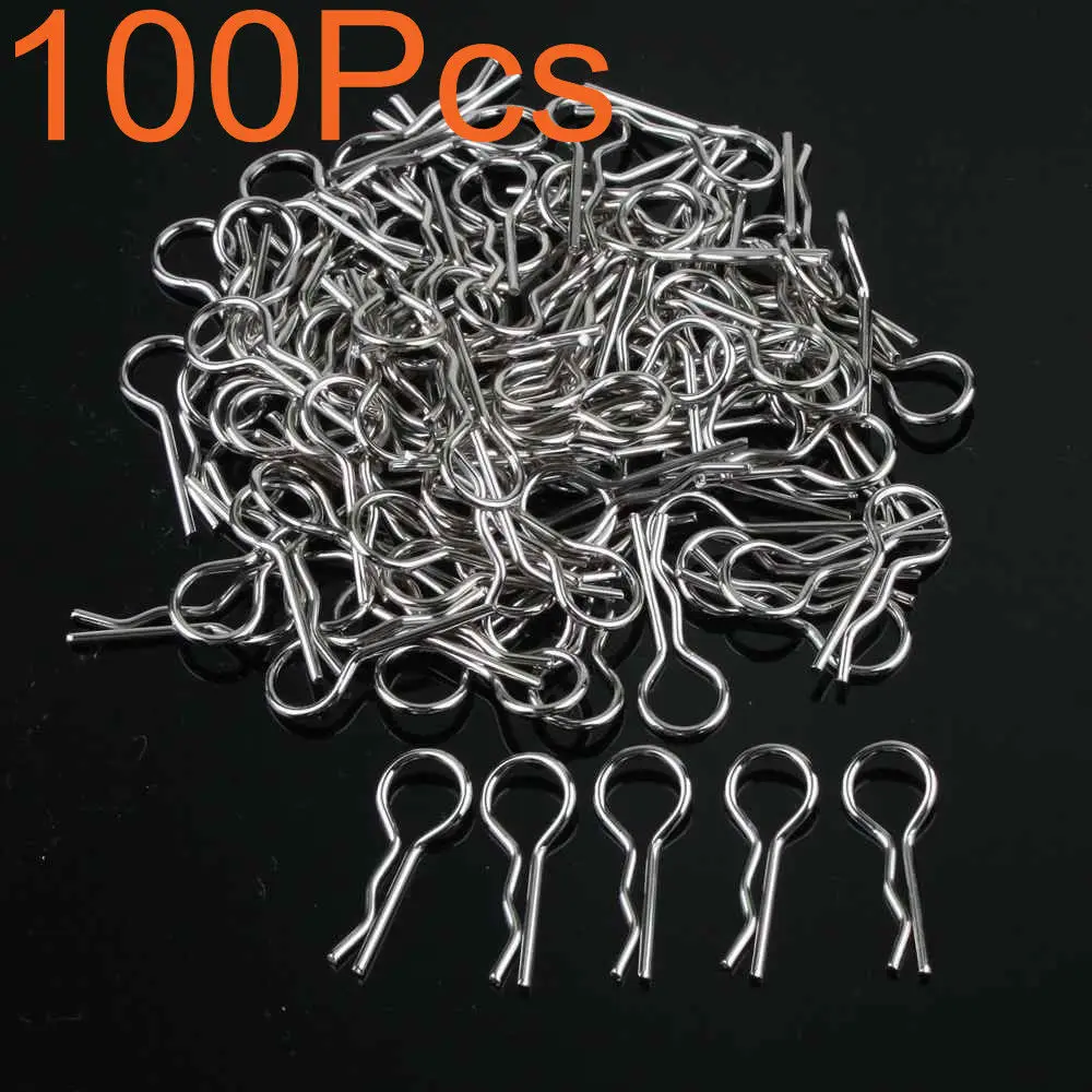 100 шт. HSP 02053 клипса из нержавеющей стали для изгиба кузова R-клипса 1/8 1/10 1/16