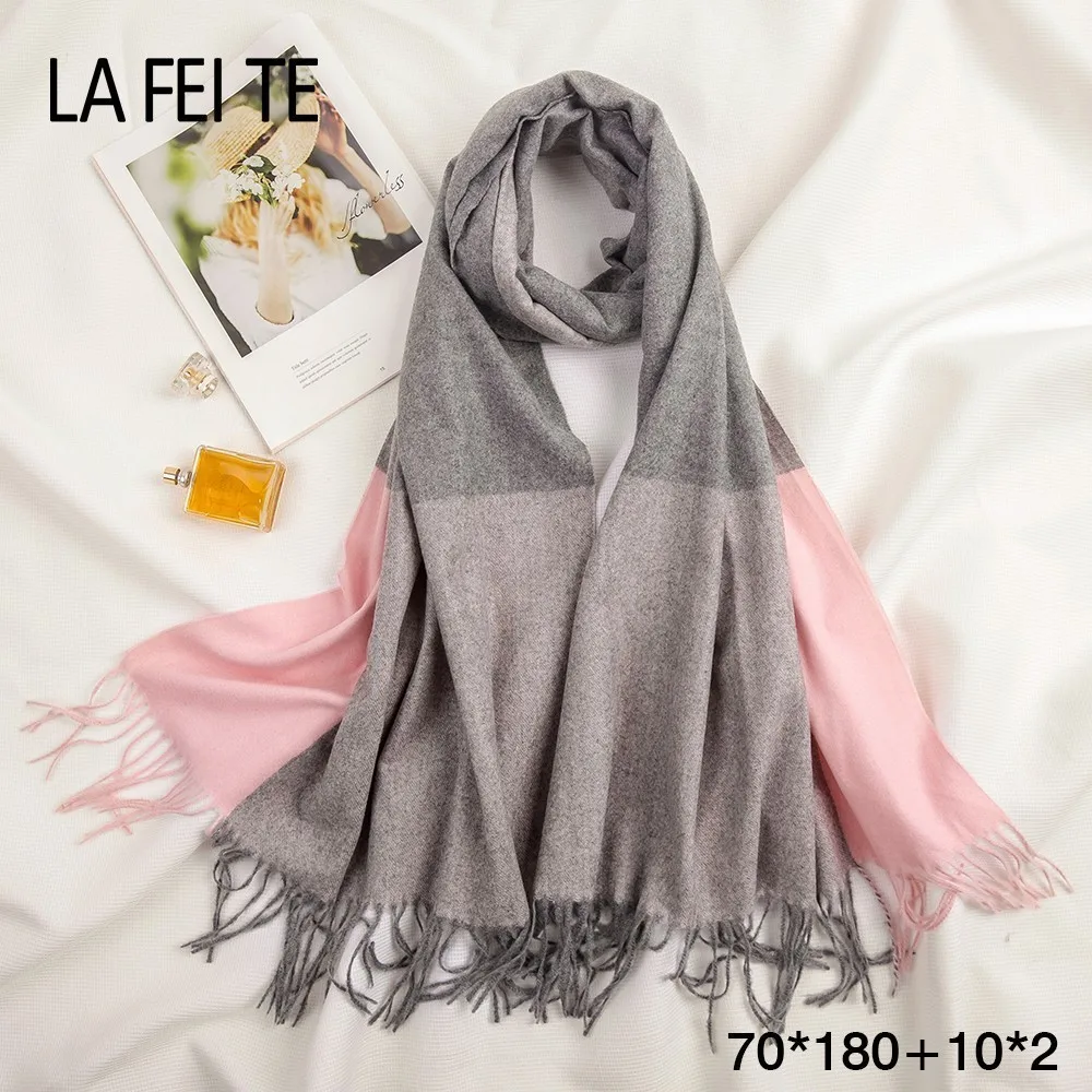 Cashmere Scarf Women Wool Foulard Hijab Kerchief Bandana Trumpet Sjaals Voor Dames Plaid Poncho For Ladies |