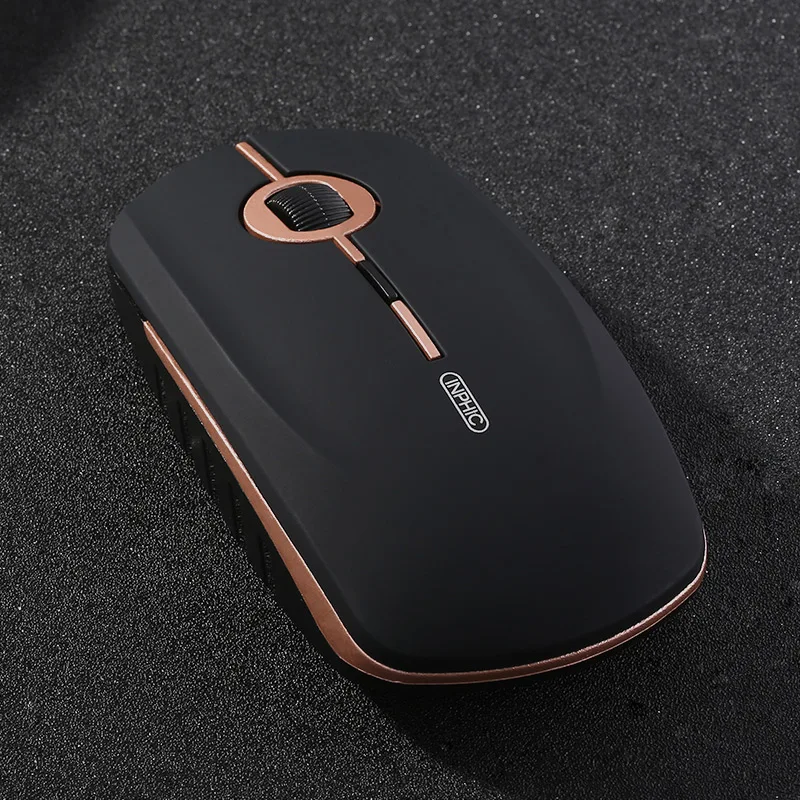 Inphic PM2 Перезаряжаемые USB Беспроводной Батарея Мышь Mute Тихая Бесшумная игровая для