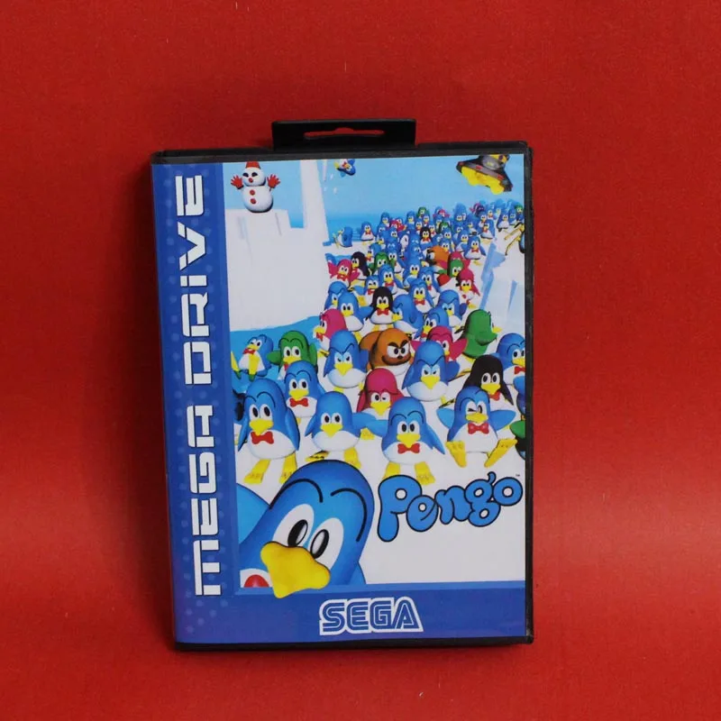 Pengo 16 бит MD карточная игра с коробку для Sega MegaDrive игровая консоль системы|boxed new years