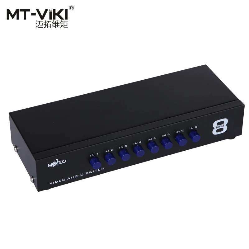 Переключатель аналогового сигнала 8 в 1 портов AV RCA видео аудио переключатель
