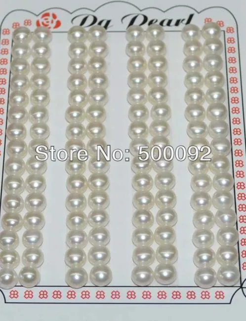 

wholesale 120 pcs 5.5-6mm Half drilled flat pearl
