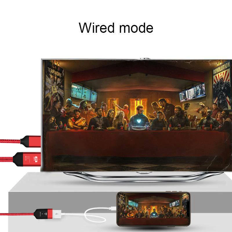 2K 60Hz USB HDMI беспроводной Wifi зеркальный литой Кабель-адаптер для iPhone iPad iOS Micro usb type C Android телефон к телевизору HD tv проектор