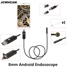 Эндоскоп JCWHCAM, эндоскоп 8 мм, 1 м, 2 м, 5 м, USB, Android, камера для проверки телефона, OTG, USB, Бороскоп, HD 720P