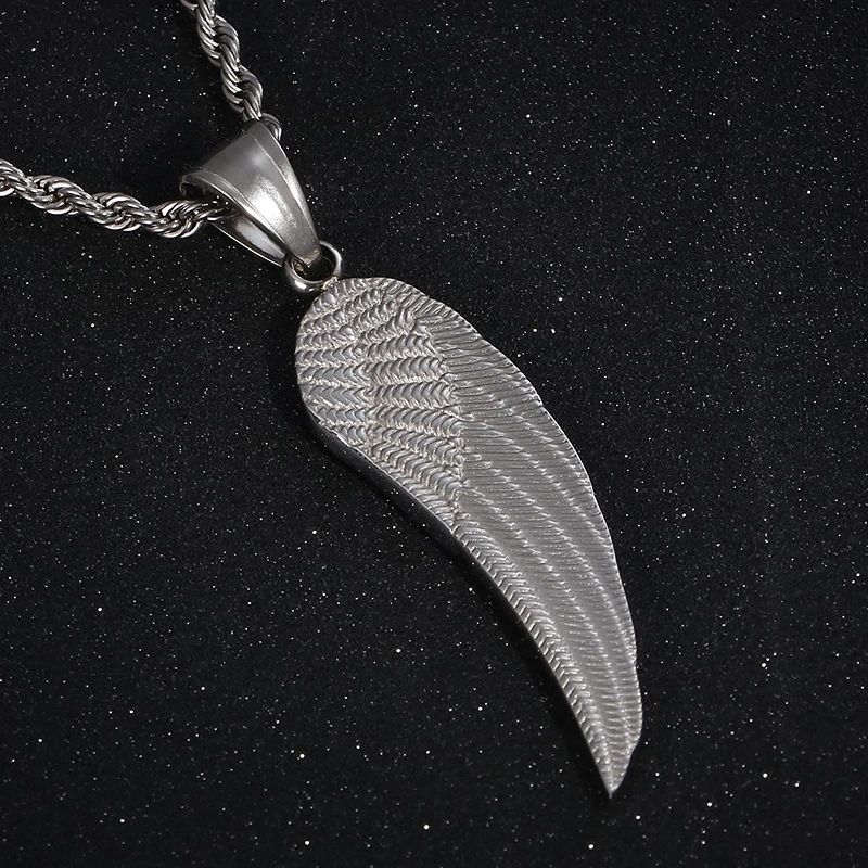 Kalen New Stainless Steel Pendant Necklaces For Men Gold/ Angel Wing Link Chain Chokers Male Women Jewelry Summer Gifts | Украшения и