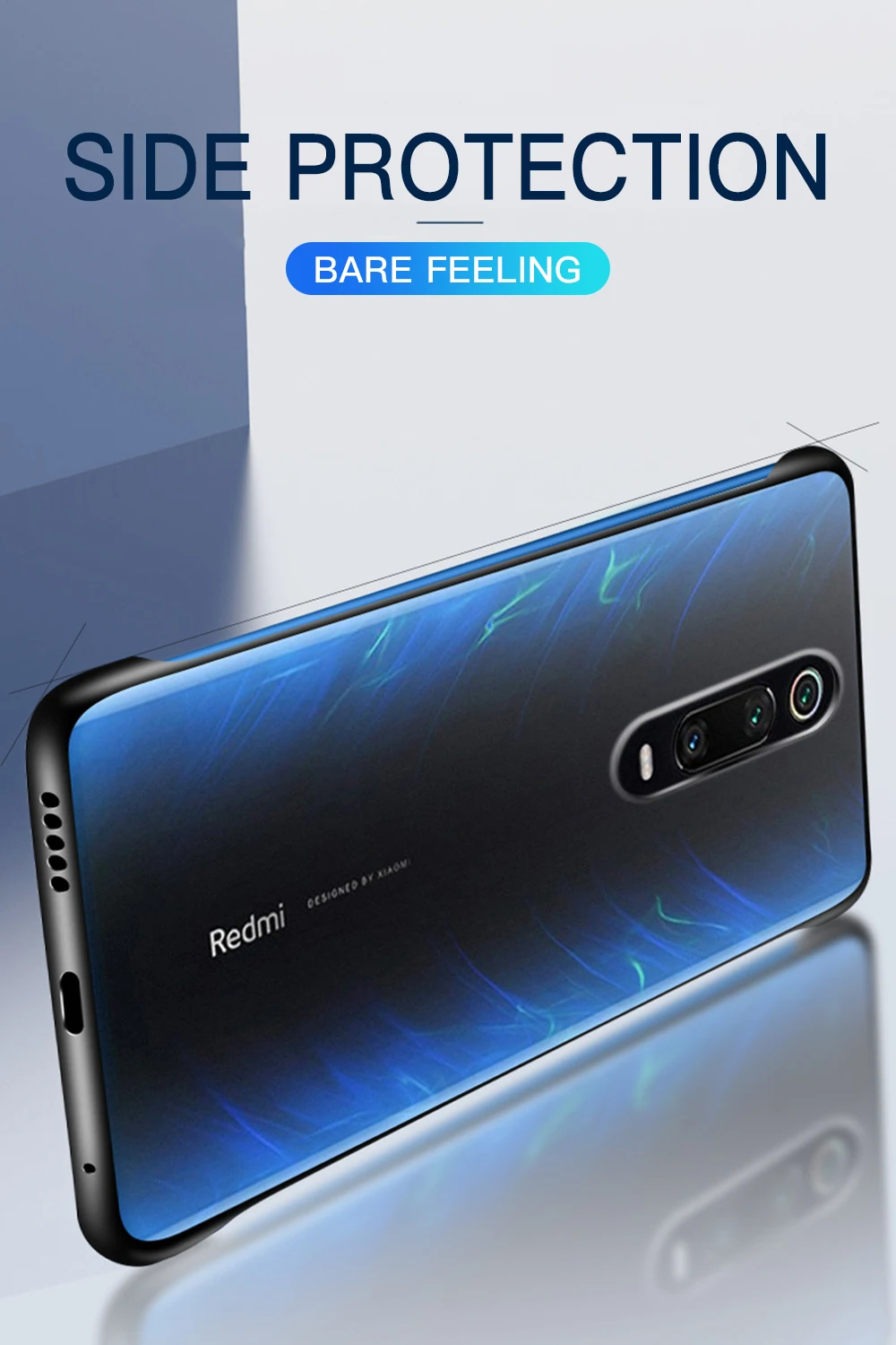 ESSIEN Бескаркасный Прозрачный матовый жесткий чехол для телефона Redmi K20 Pro Чехол с кольцом на палец чехлы для Xiaomi mi9 mi8