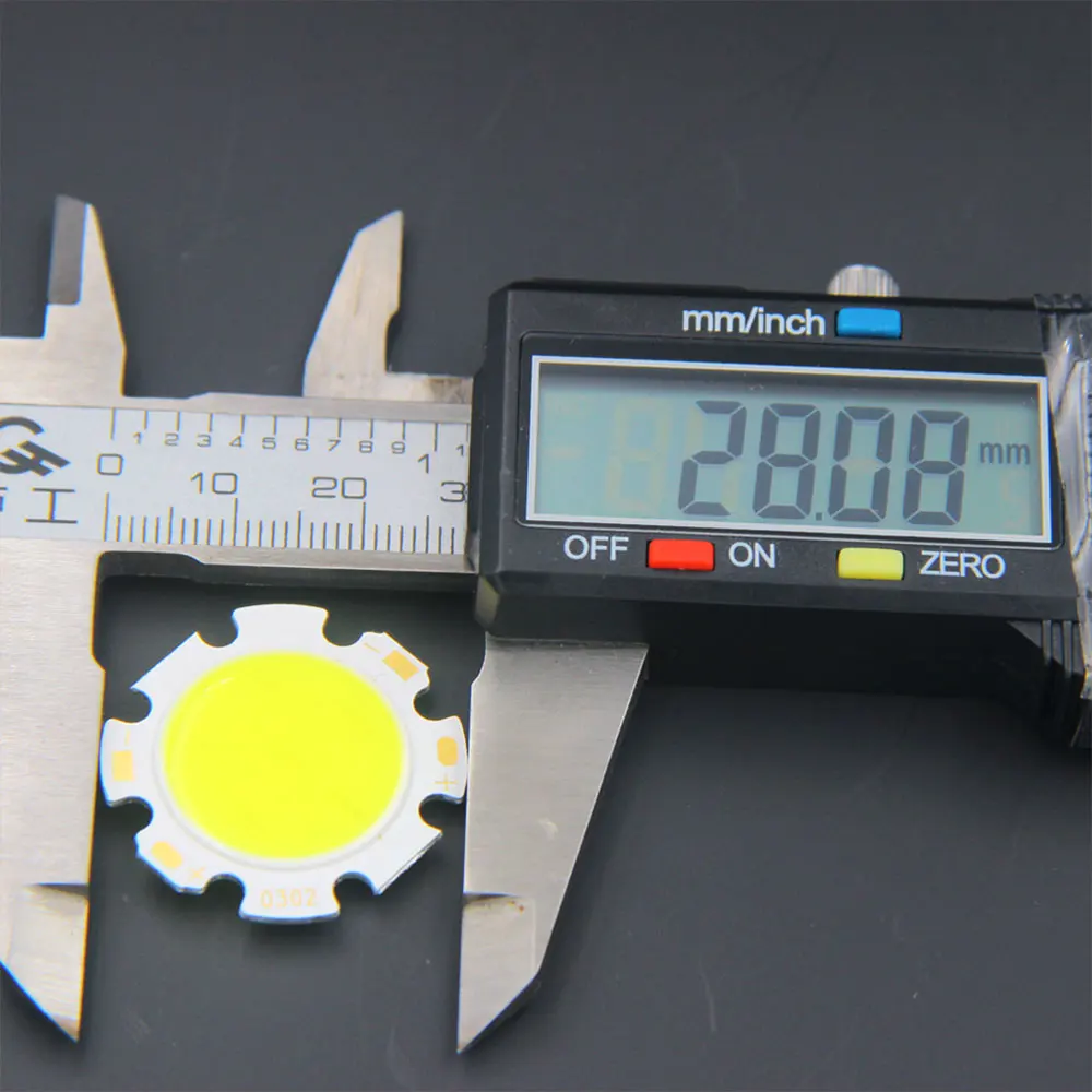 10 шт./лот Ультра яркий источник света 7 Вт чип COB LED 21-24 В DC теплый естественный