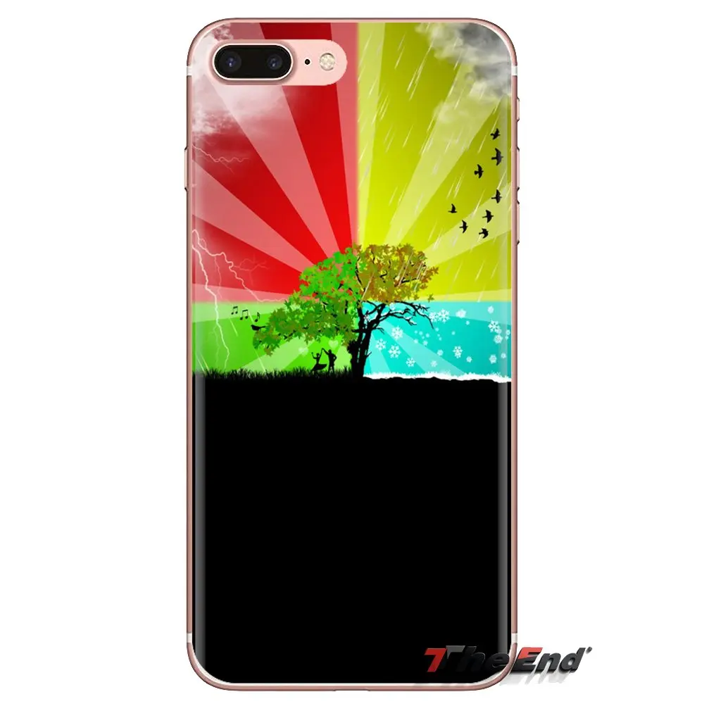 ТПУ чехол для LG G3 G4 Mini G5 G6 G7 Q6 Q7 Q8 Q9 V10 V20 V30 X Power 2 3 K10 K4 K8 2017 четыре сезона дерево