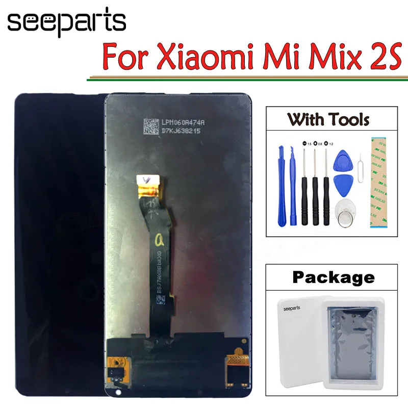 Тест для Xiaomi mi x 2S mi x2S ЖК-дисплей кодирующий преобразователь сенсорного экрана в сборе стеклянная панель с рамкой 5,9" для Xiaomi mi Mix 2S