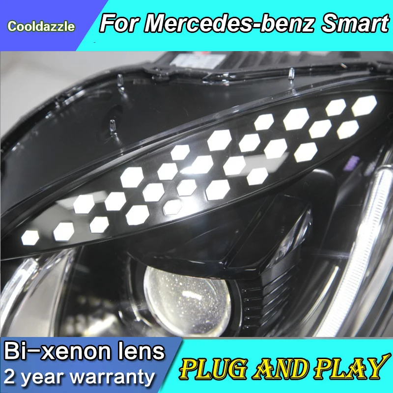 For Mercedes Benz Smart LED Head Light 2015 2016 2017 Year Lamps Front Lights WIth Daytime Running | Автомобили и мотоциклы