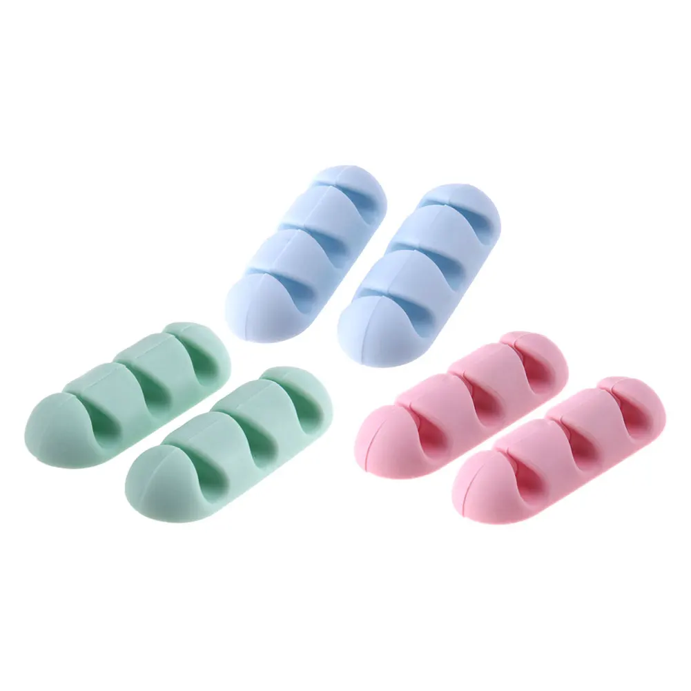 2 шт. органайзер для намотки кабеля клейкий силиконовый провод USB зарядное