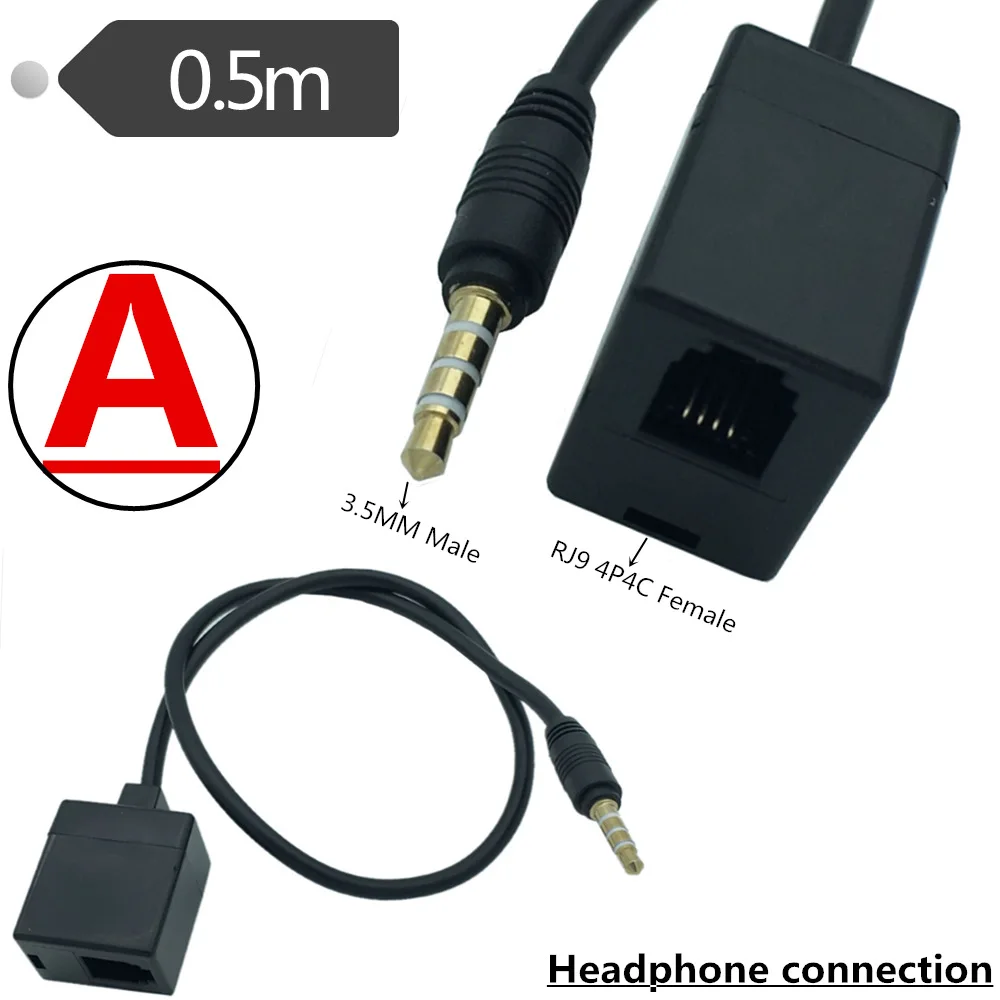 4P4C кристалл голову трафика гарнитура телефон стационарный RJ9 мобильного