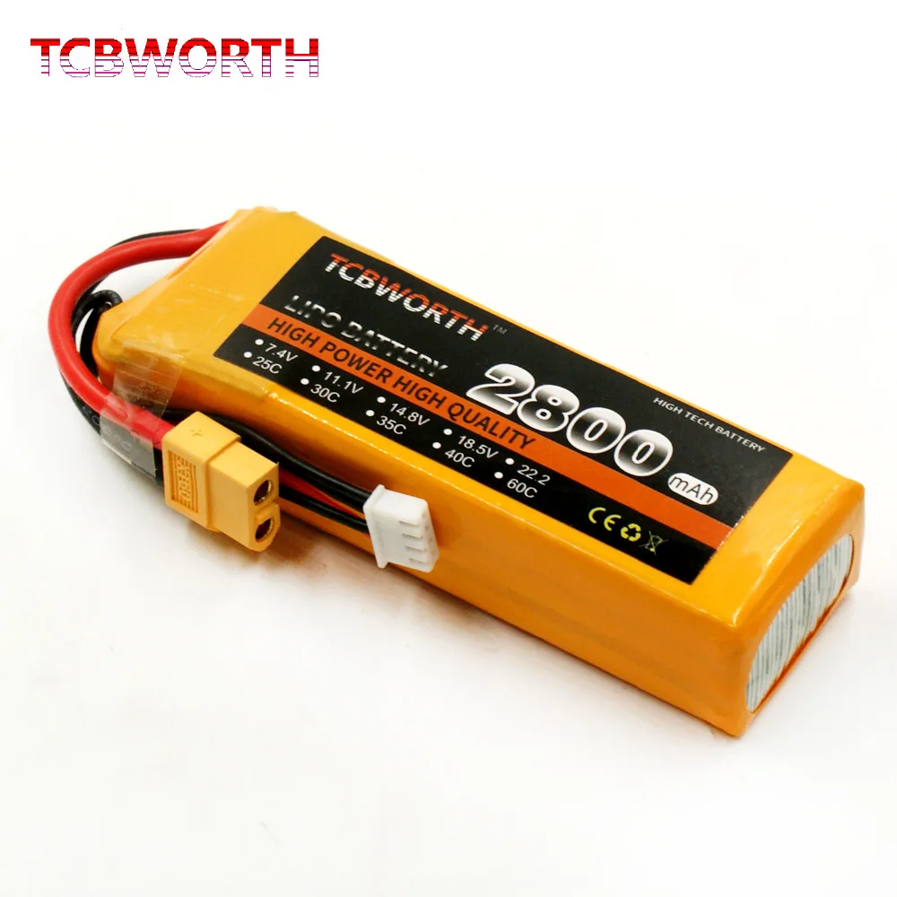 TCBWORTH 11 1 V 2800mAh 30C RC 3S LiPo батарея для РУ самолет квадротор вертолет Танк автомобиль