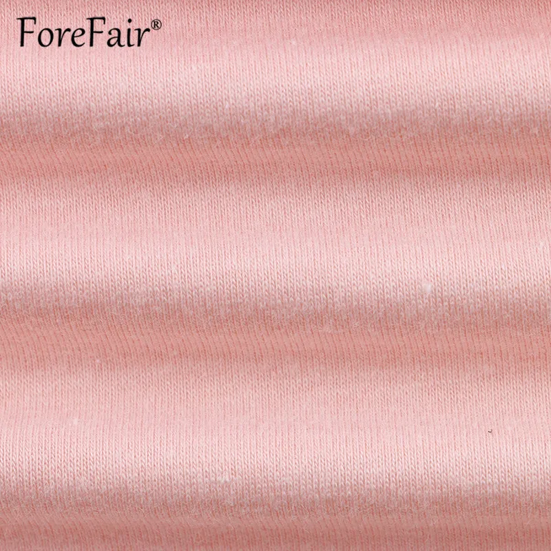 Женское облегающее платье с круглым вырезом Forefair черное однотонное средней