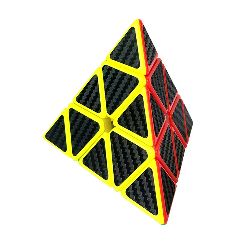 Carbon fibre Углеродное волокно пять углов, Магический кубик, stickerles Скорость Профессиональный 12 Сторон головоломка куб magic cube Развивающие игрушки для детей - Цвет: Carbon fibre