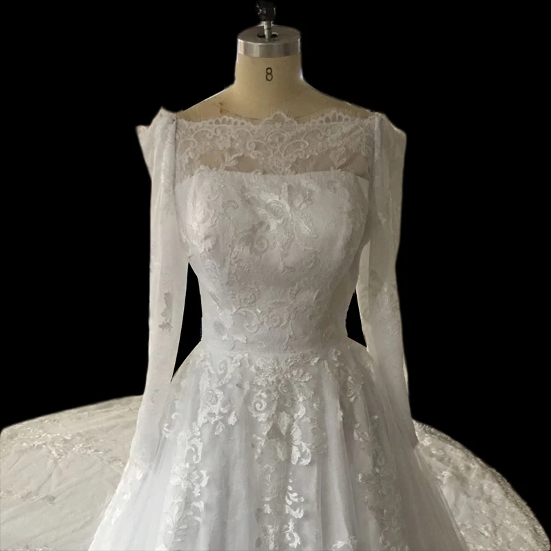 Пышное Бальное Платье торжественные платья 2017 совок шеи старинные кружева с