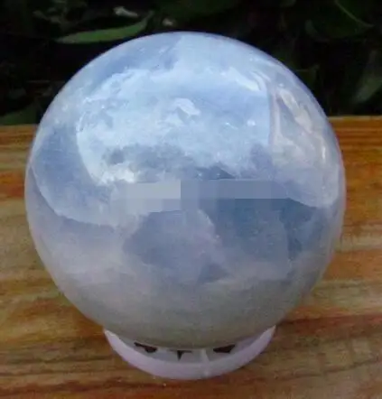 

Hot Sell Asian Blue Kyanite Quartz Crystal Healing Ball Sphere Celestite ball +Stan 70mm