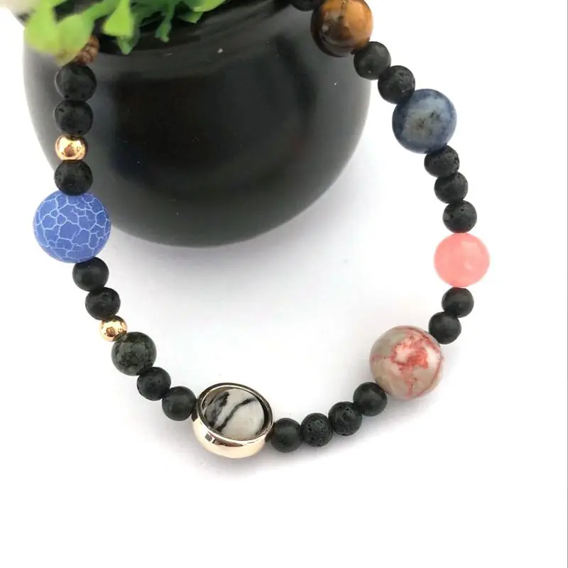 Женские браслеты на солнечных батареях тянущиеся в офисном стиле с 9 планетами