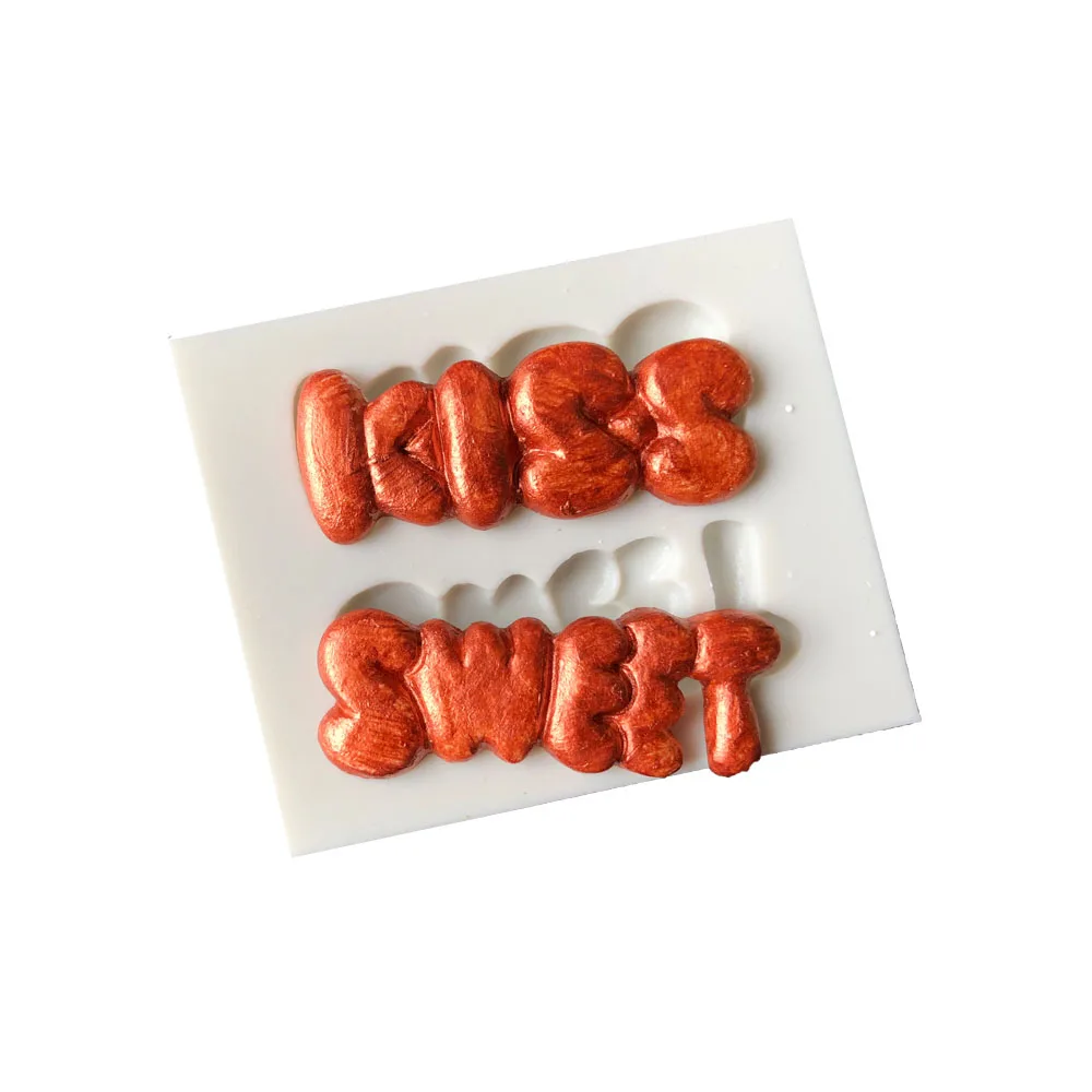 Силиконовая форма KISS в виде сладкой помадки женская для торта K063|Формы тортов| |