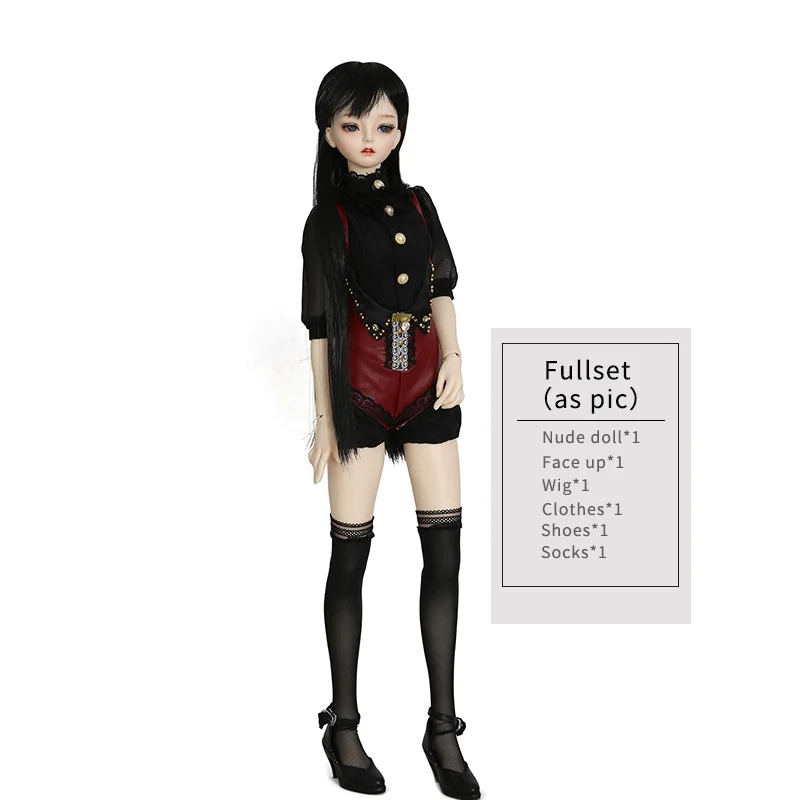 Full set as pic Куклы Dollmore 1/3 BJD, фигурки из смолы, модель тела, игрушки высокого качества для девочек на день рождения, Рождество, лучшие подарки, полный набор - Цвет: Full set as pic