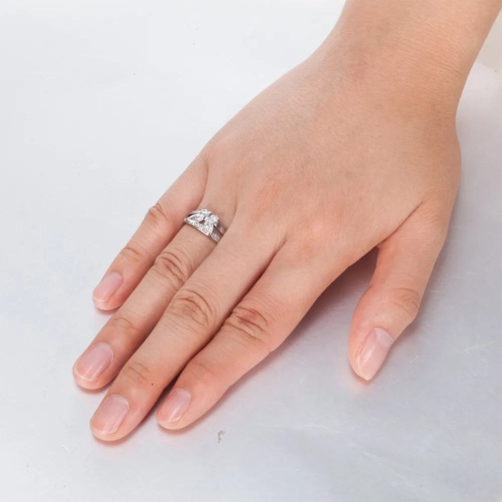 Мода 2017 г. Для женщин ювелирные изделия Белый Циркон Посеребренная Бабочка