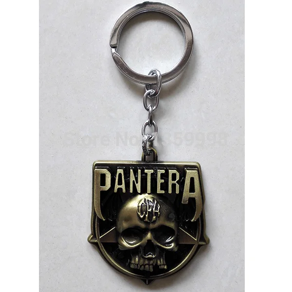 Музыка группы Pantera тяжелых металлов логотип 3D золото 5 см металлический брелок