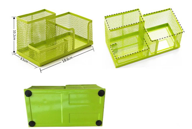 NEW Metal Desktop Storage Box Organiser Drawer Pen Card Office Stationery Holder Green Blue Rose Orange ZOT028 | Канцтовары для