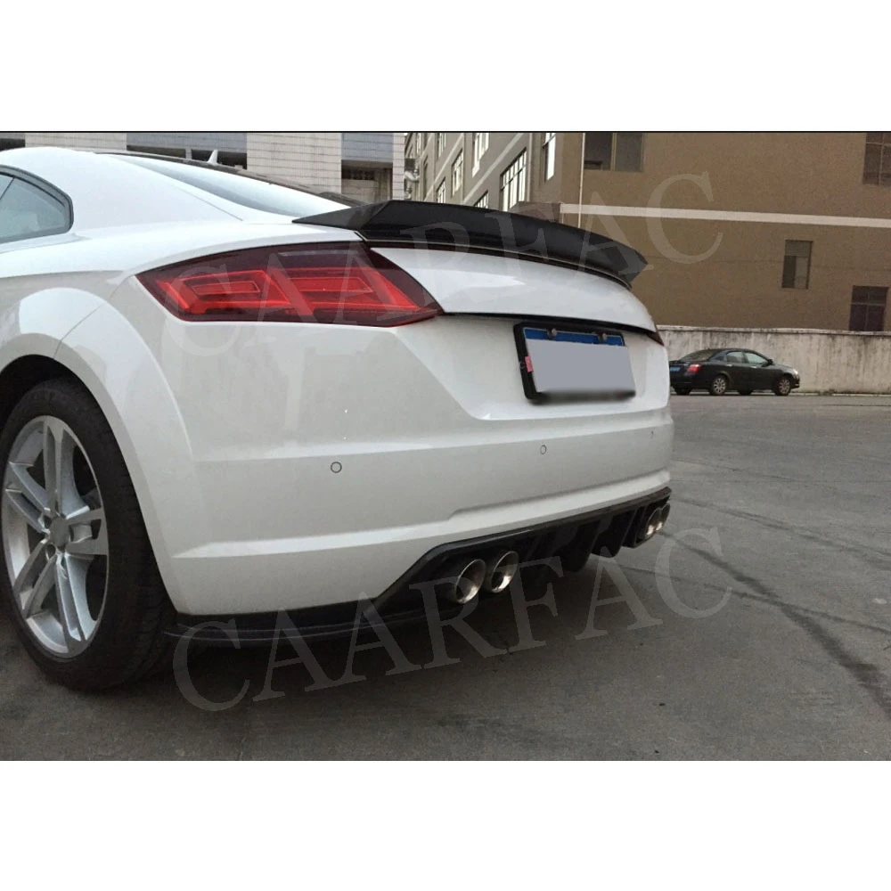 Углеродного волокна задний спойлер для Audi TT TTS TTRS BT Стиль frp зад багажник крылья