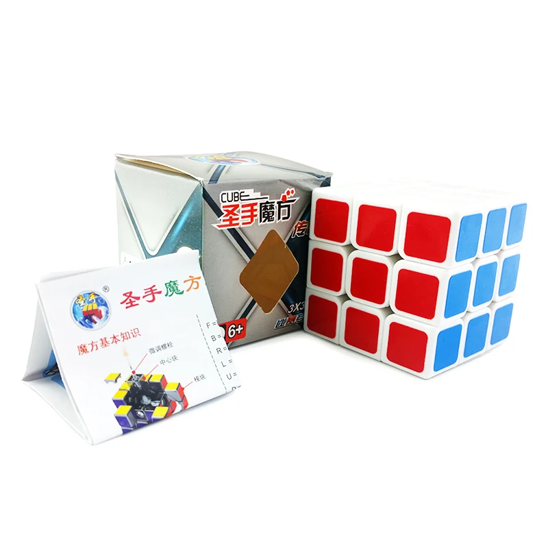3x3x3 волшебный куб головоломка на скорость игрушки для детей Красочные белые наклейки обучающая