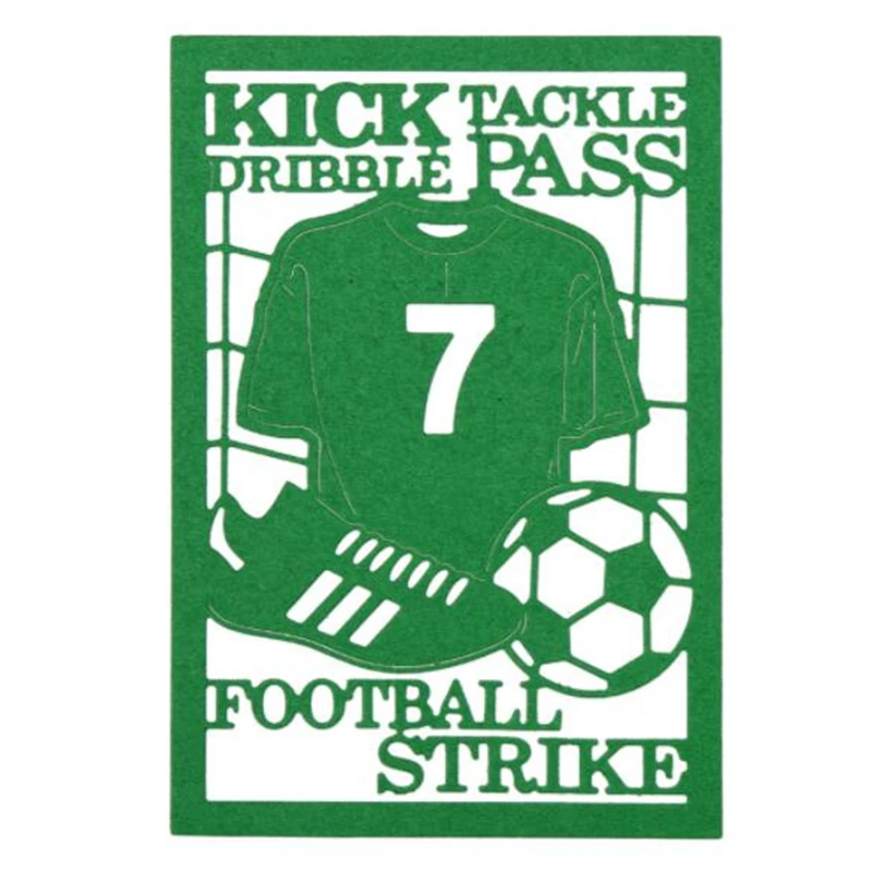 SCD628 футбольная рамка металлические Вырубные штампы для скрапбукинга трафареты