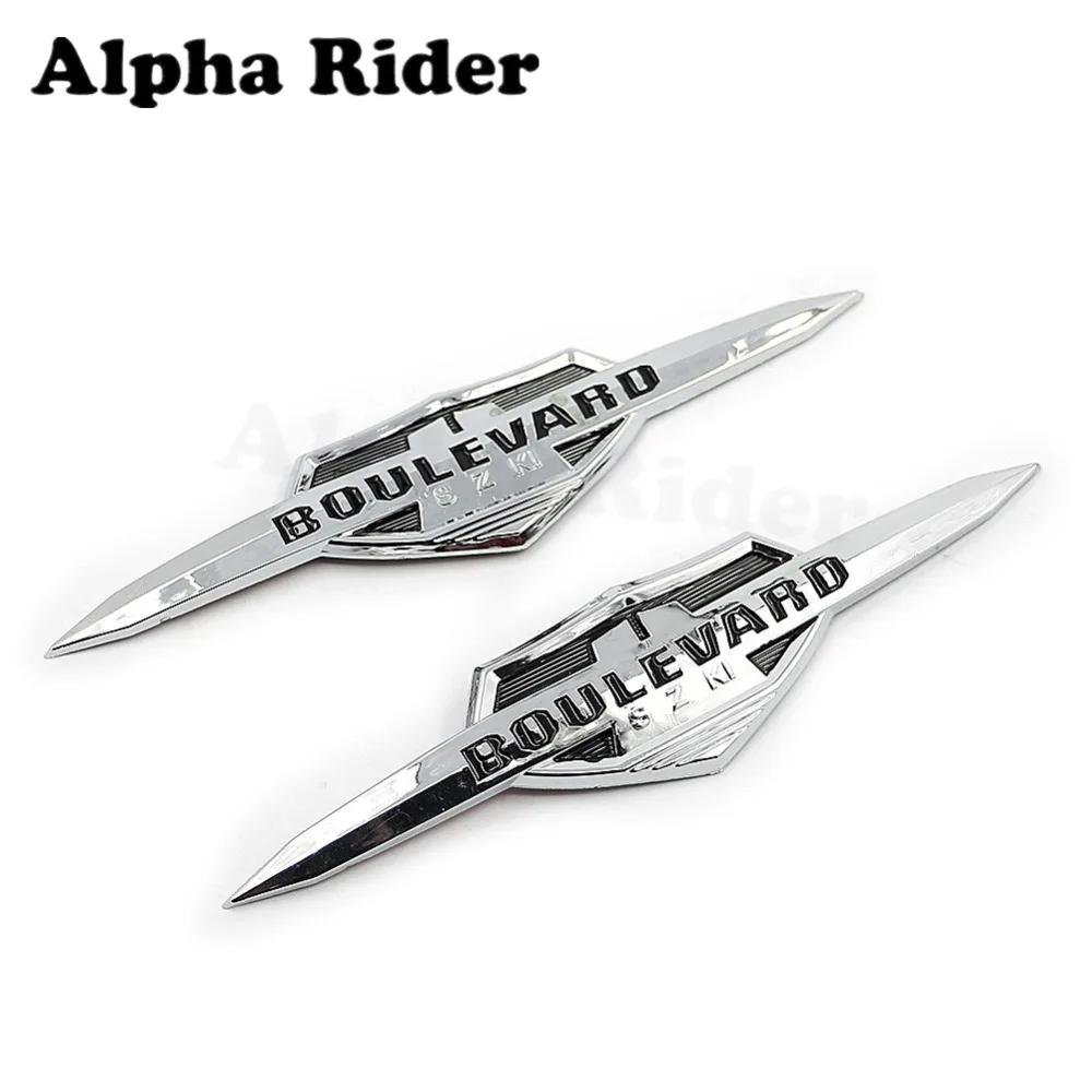 2 Piece Motorcycle Gas Tank Emblem Badge Chrome For Suzuki Boulevard VL400 800 C50 M50 C90 M90 M109R | Автомобили и мотоциклы