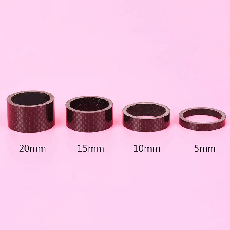 4 шт. углерода Волокно гарнитура прокладка для Велосипедный Спорт 28.6 мм Вилы