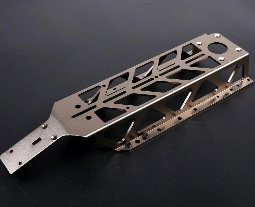 CNC металлическая основная рама шасси для 1/5 HPI Baja 5B 5T 5SC титан/серебро/черный/оранжевый красный