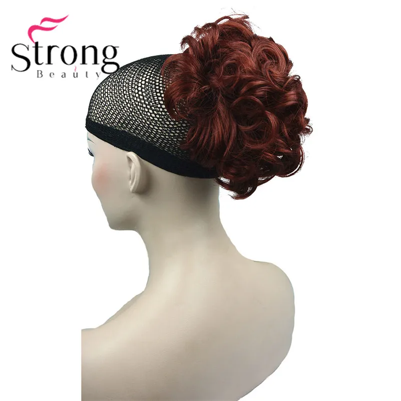 StrongBeauty, короткий конский хвост, накладные волосы, синтетические волосы, волнистые, на заколках, накладные волосы, цвет на выбор