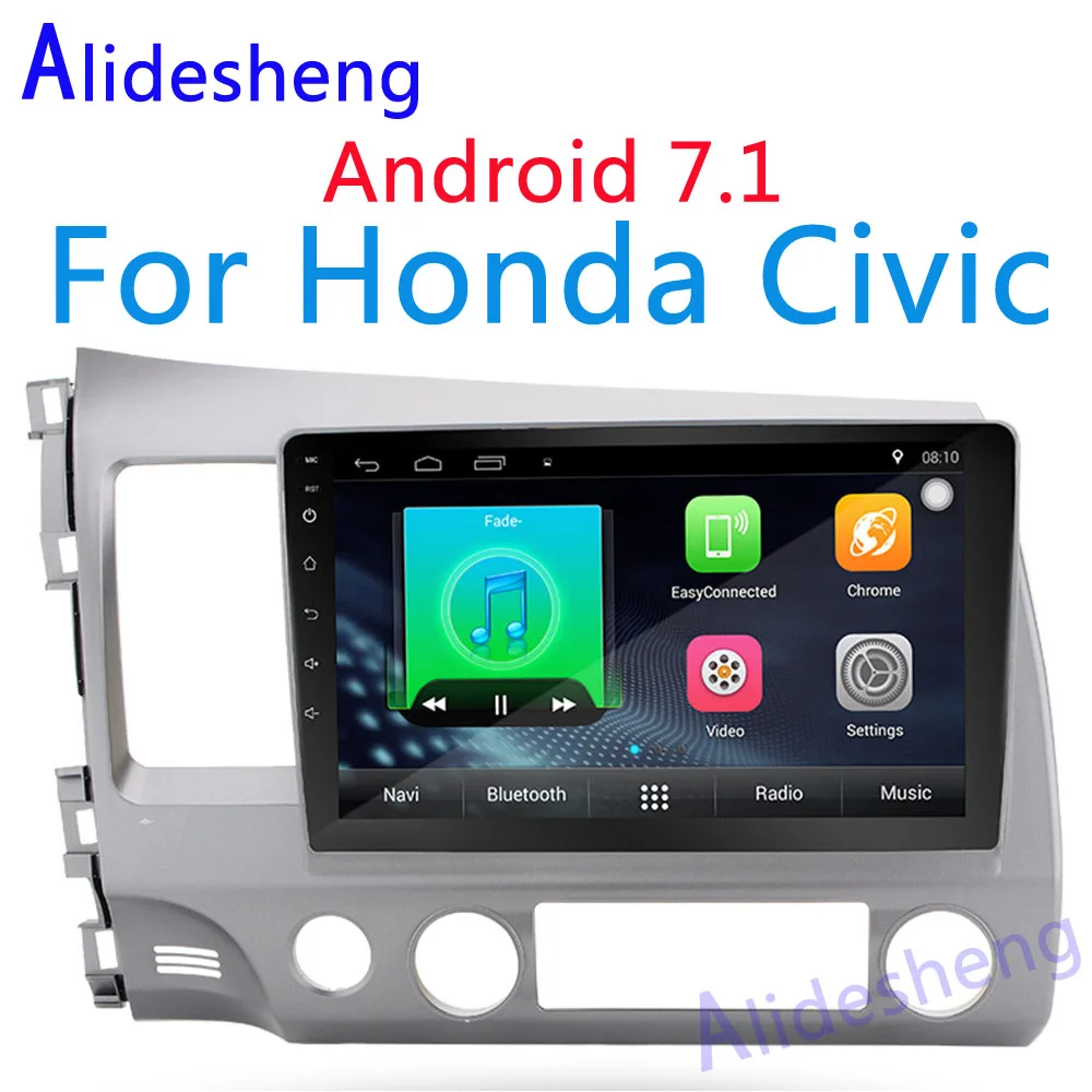 Android 7 1 автомобиль DVD gps мультимедийный плеер для Honda Civic 2006 2007 2008 2009 2010 2011 HD 1024*600