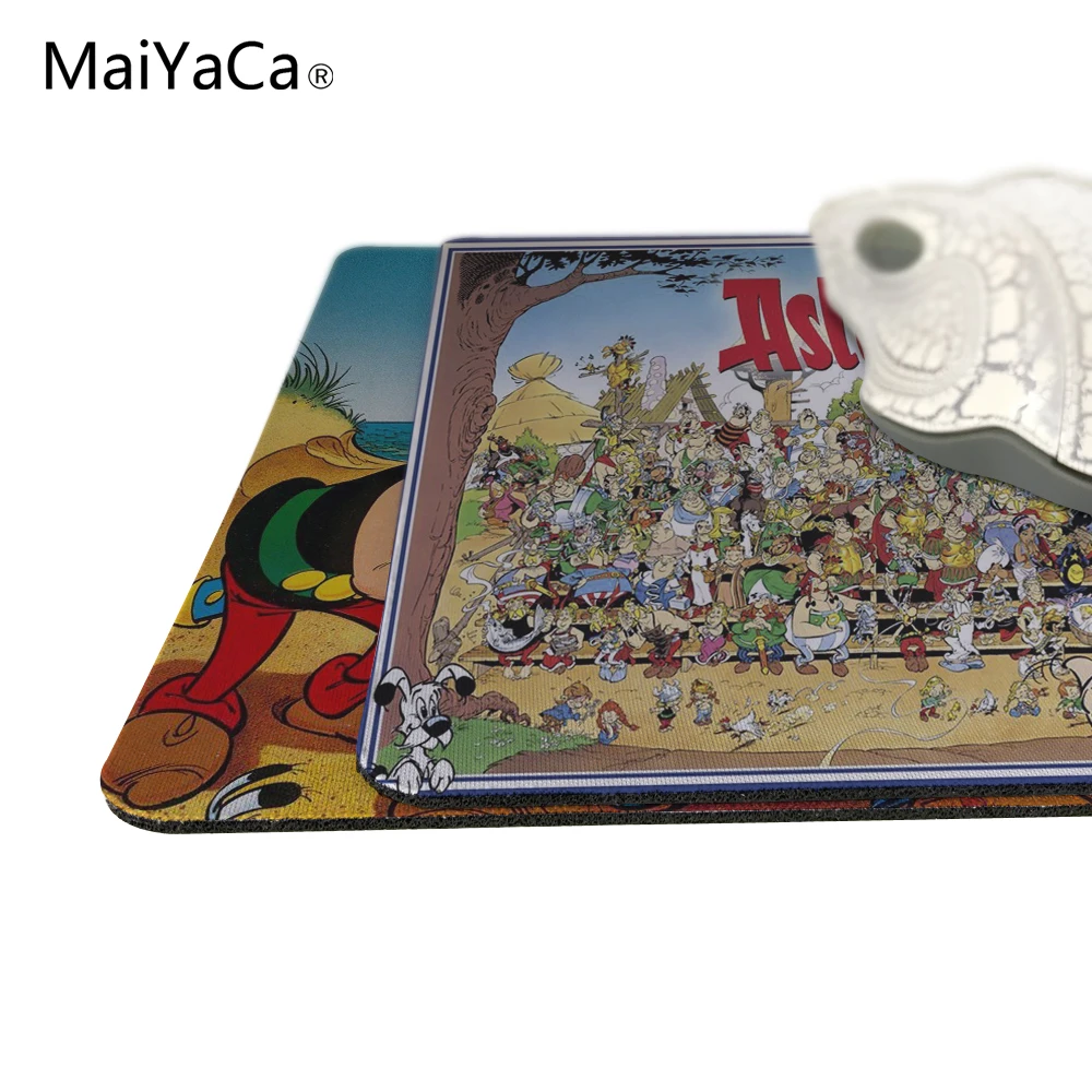 Коврик для мыши MaiYaCa Asterix и Obelix на заказ, мягкий резиновый коврик для самостоятельной игры, персональный Коврик для мыши без оверлока, коврик для мыши