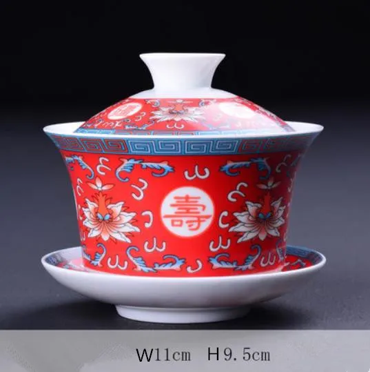 E Керамические расписанные вручную чайные чашки Gaiwan, китайские чайные чашки Kong Fu, чайная посуда, аксессуары, домашний чайный набор, посуда для напитков - Цвет: E