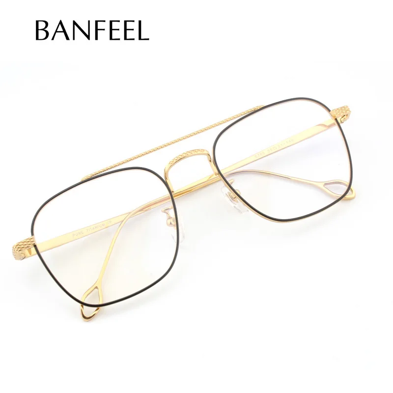 Оправа для очков Мужская из чистого титана винтажный бренд Рецептурные очки