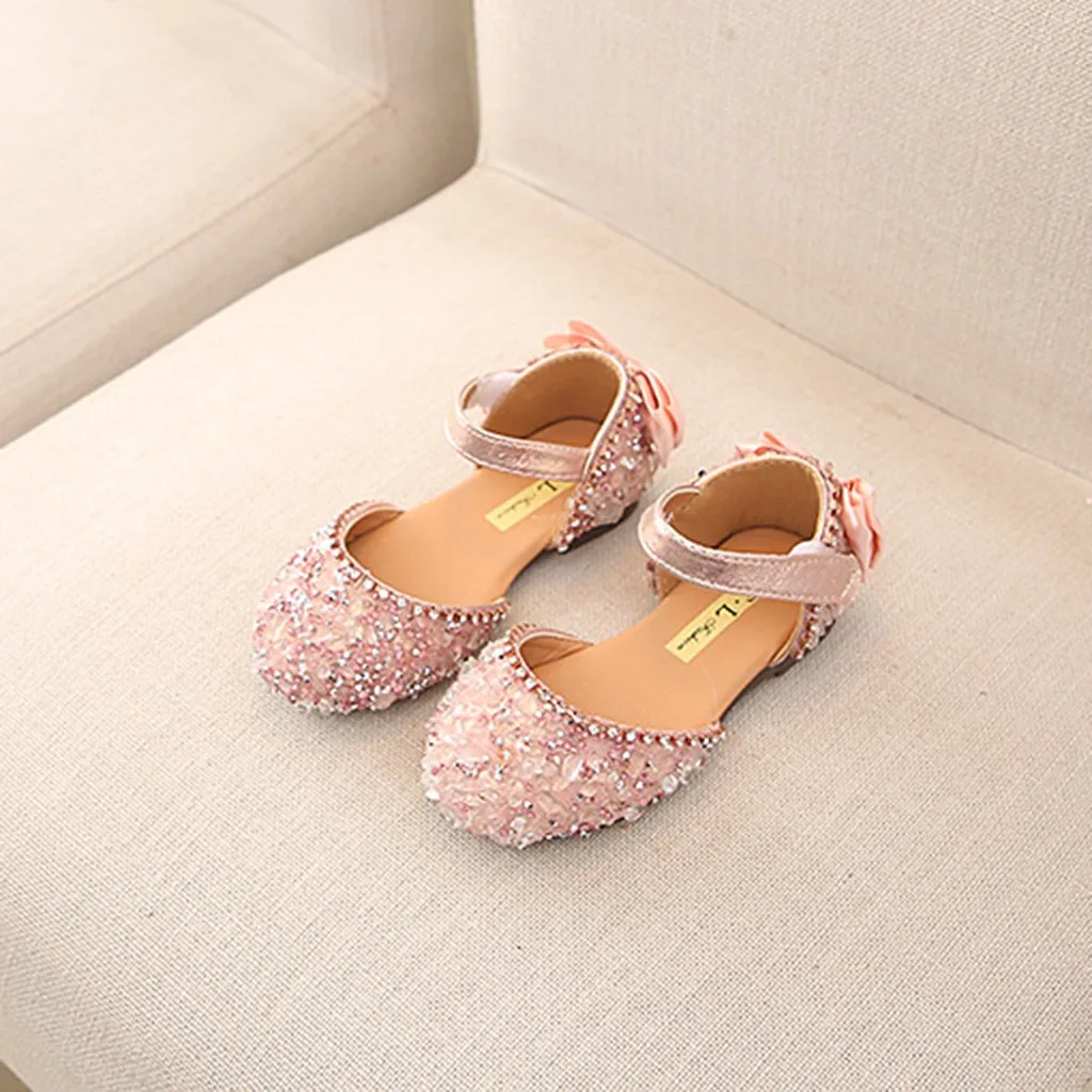 Children Infant Kids Baby Girls Bowknot Crystal Princess Sandals Casual Shoes | Детская одежда и обувь