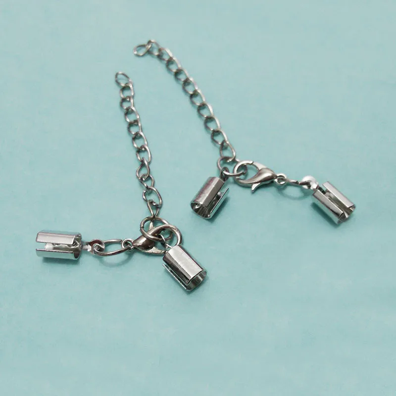 Пружина катушки обжимной Конец Бусины трубки обернуть колье кожаные шнуры